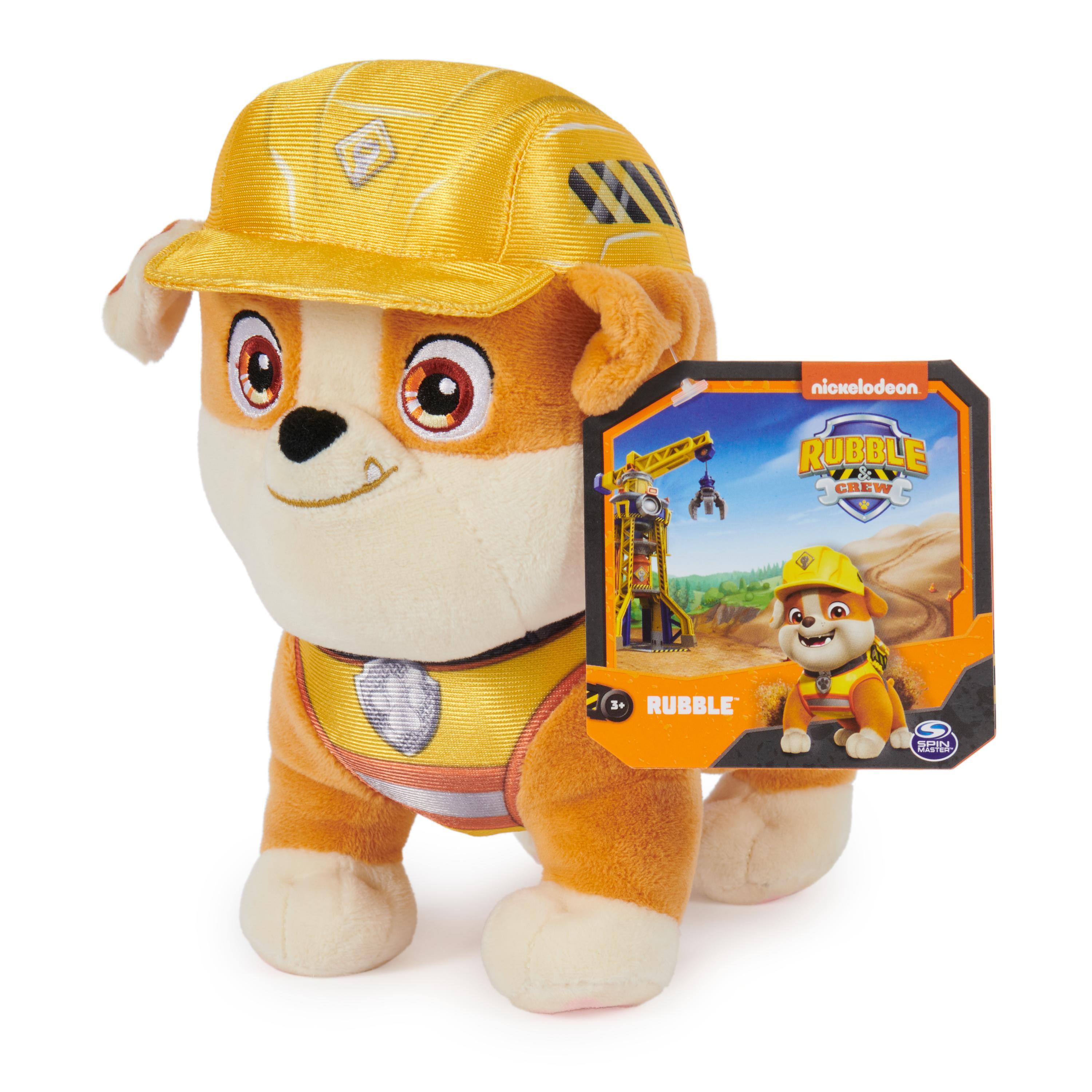 Rubble & Crew , animali di peluche, giocattolo di peluche Charger da 17,7 cm in uniforme da operaio, giocattoli per bambini e b