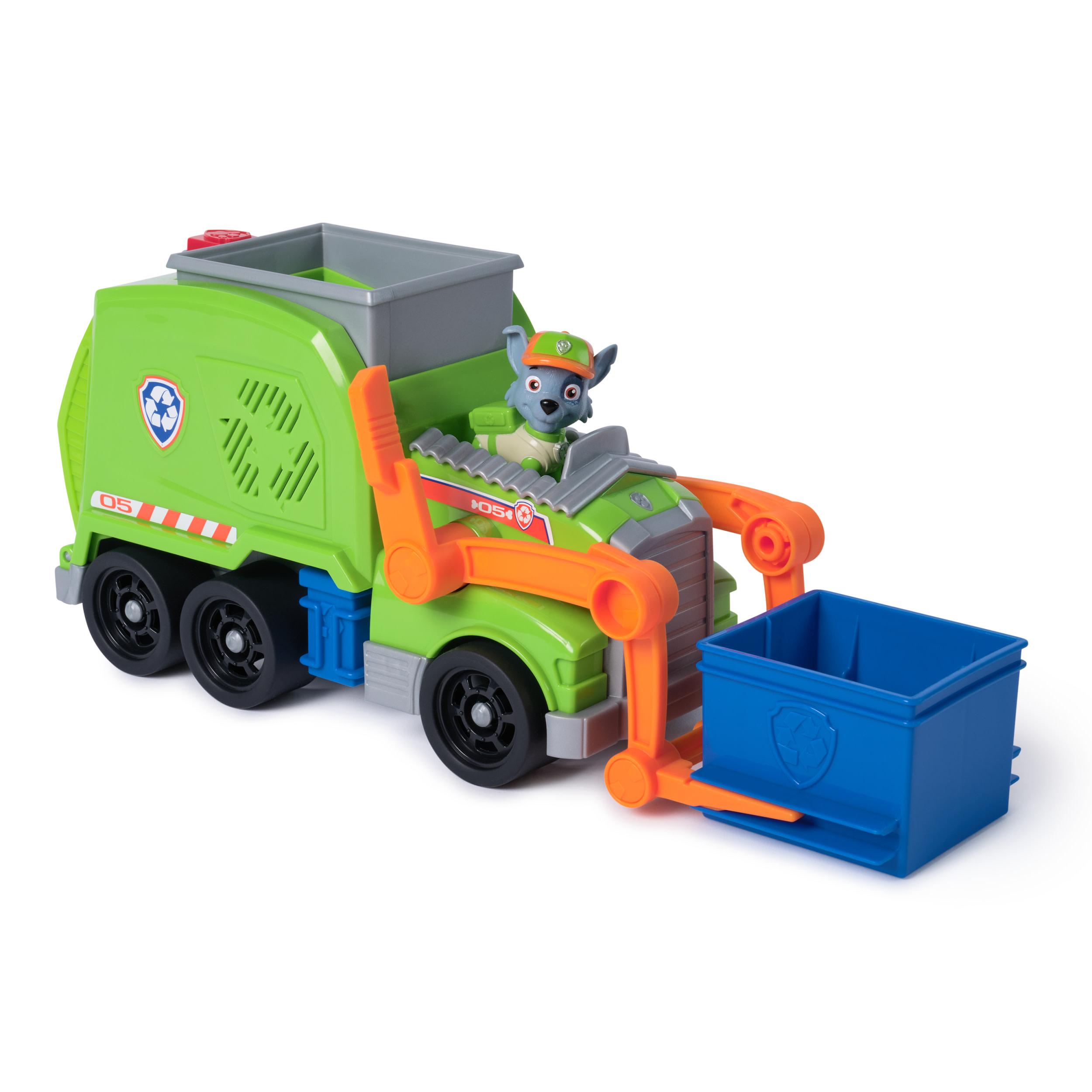 PAW Patrol , Veicolo Deluxe di Rocky, Camion per il Riciclo dei Rifiuti, Giocattoli per Bambini e Bambine, 3+ Anni