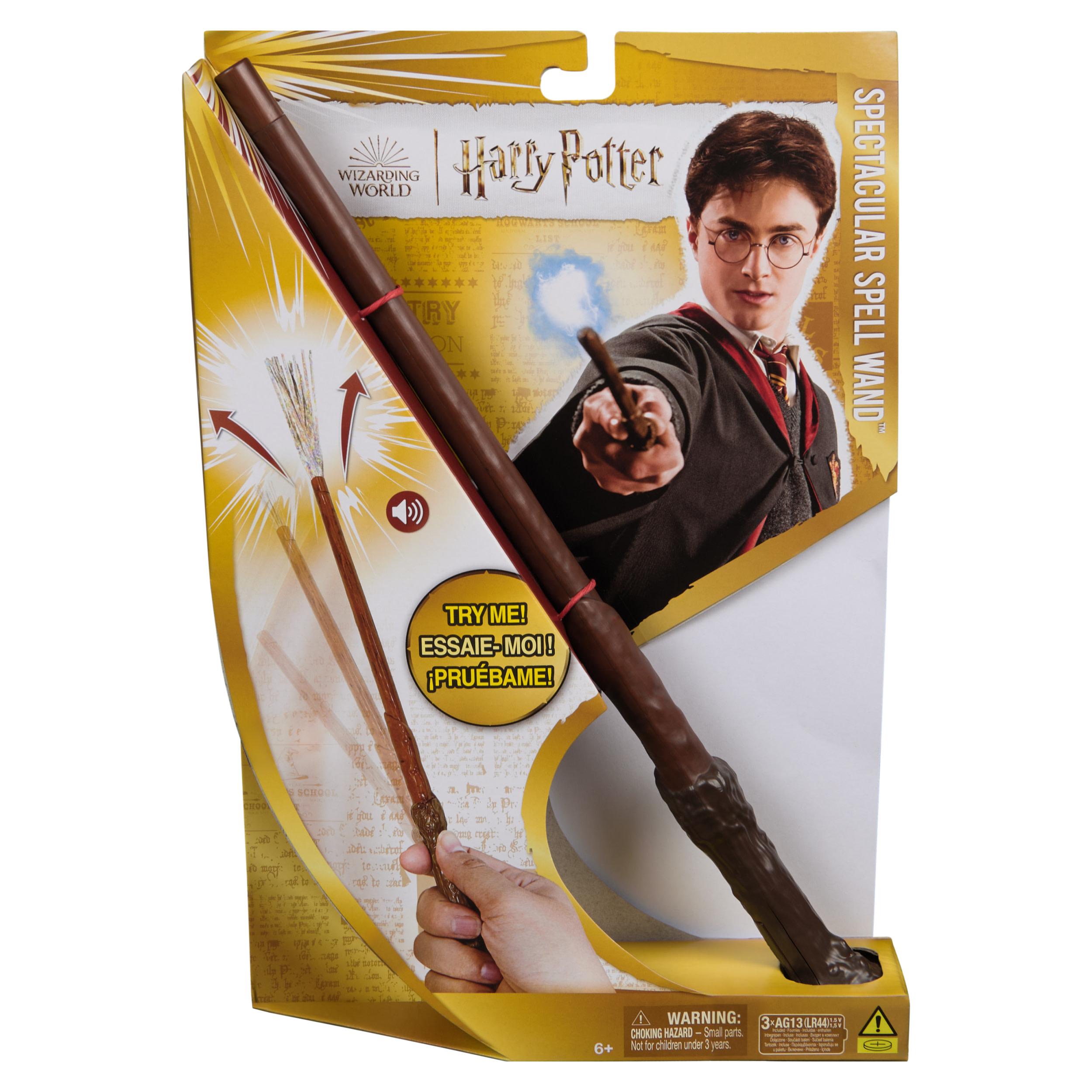 Wizarding World , Bacchetta Magica Harry Potter Spectacular Spell, 27,9 cm, con Suoni ed Effetto Scintillio, Giocattolo per Bam