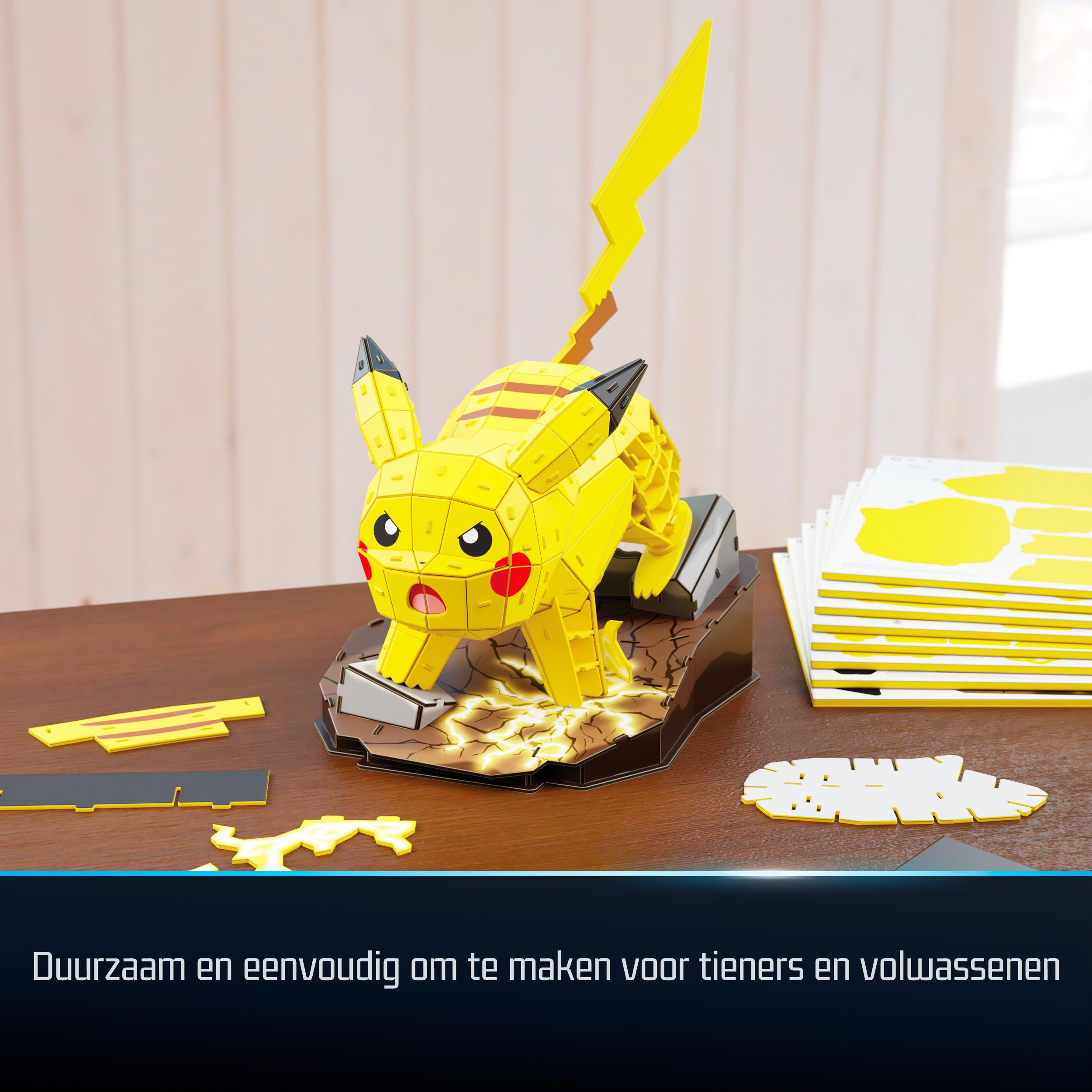 4D Build , Pokémon Pikachu, Kit di Modellismo 3D, Puzzle per Adulti, 201 pezzi, dai 12 Anni in su