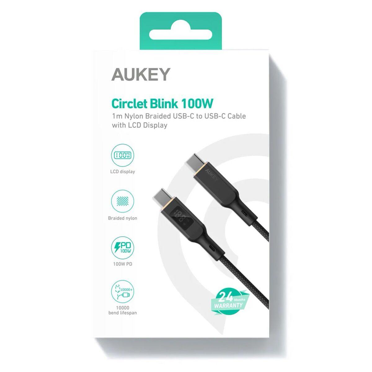 Cavo USB-C Aukey CB-MCC102 Nero 1,8 m