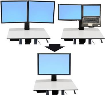 Kit di conversione Ergotron da Dual o combina single HD Workfit-C