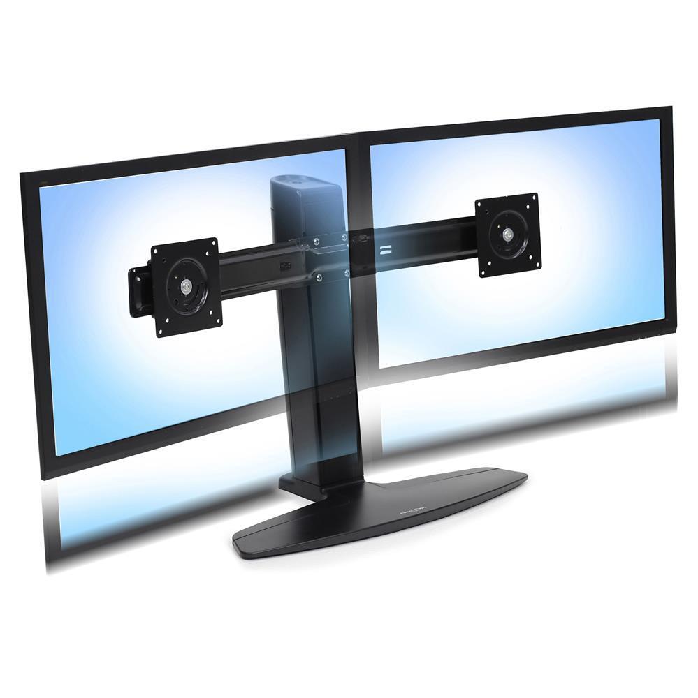 â€¢ NEO-Flex LCDSTAND BLACK DUAL â€¢ Neoflex Standfuss fÃ¼r LCDs bis 24"/ schwarz VESA 100x100 mm / 75x75 mm/ Montage