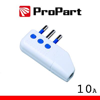 Spina 10A 2PT uscita cavo 90 polybag