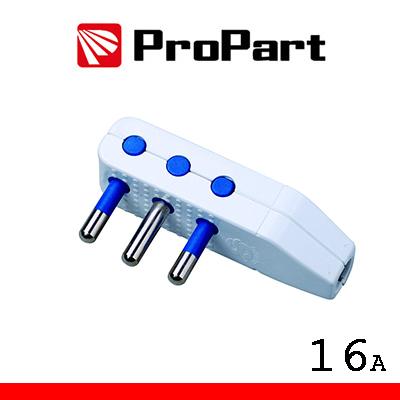 Spina 16A 2PT uscita cavo 90 polybag