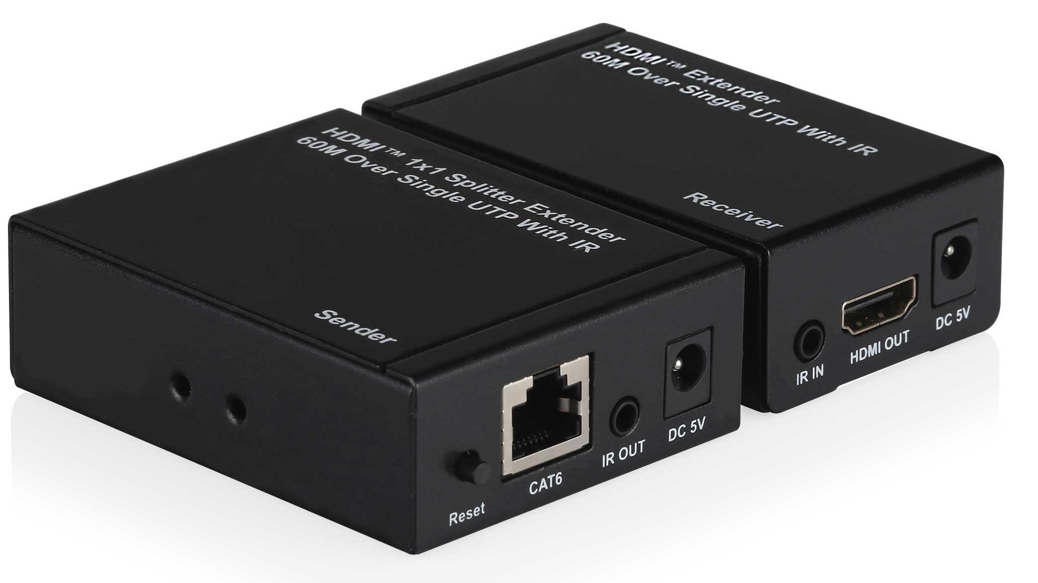 Kit TX-RX Extender HDMI 60MT UTP 1080p60Hz POE Loop-Out