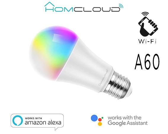 Lampadina Wi-Fi Bluetooth RGBBianco caldo E27 A60 dimm