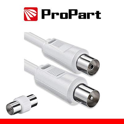 Cavo antenna TV IEC 2M SP-PR ADATTAT. SP-SP BIANCO