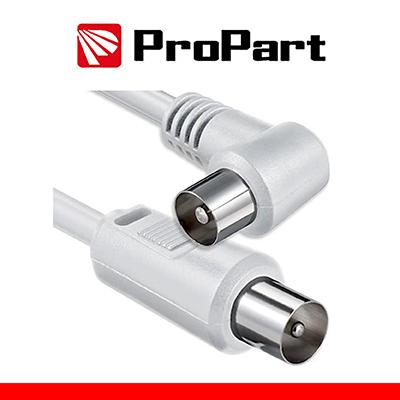 Cavo antenna TV IEC 2M SP dr. -SP 90 BIANCO