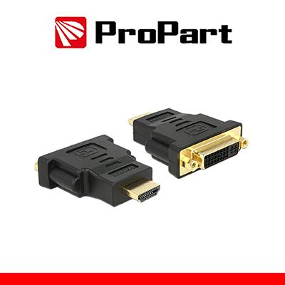 Adatt. Spina HDMI(19PIN)-Presa DVI-D Dual Link(245) dorato