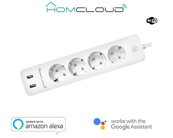 Multipresa Wi-Fi 16A 4 Schuko2USB control energia sp. schuk