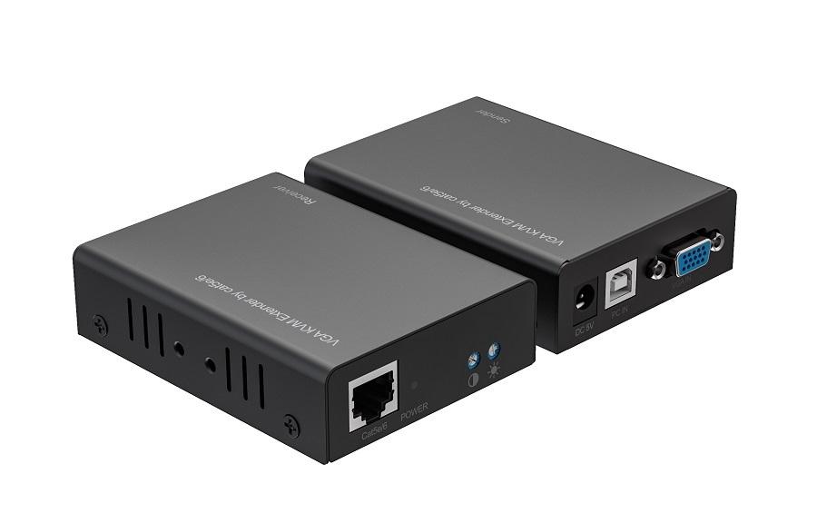 Kit TX-RX Extender VGA e USBUTP a 300MT 1080p60HzLoopout