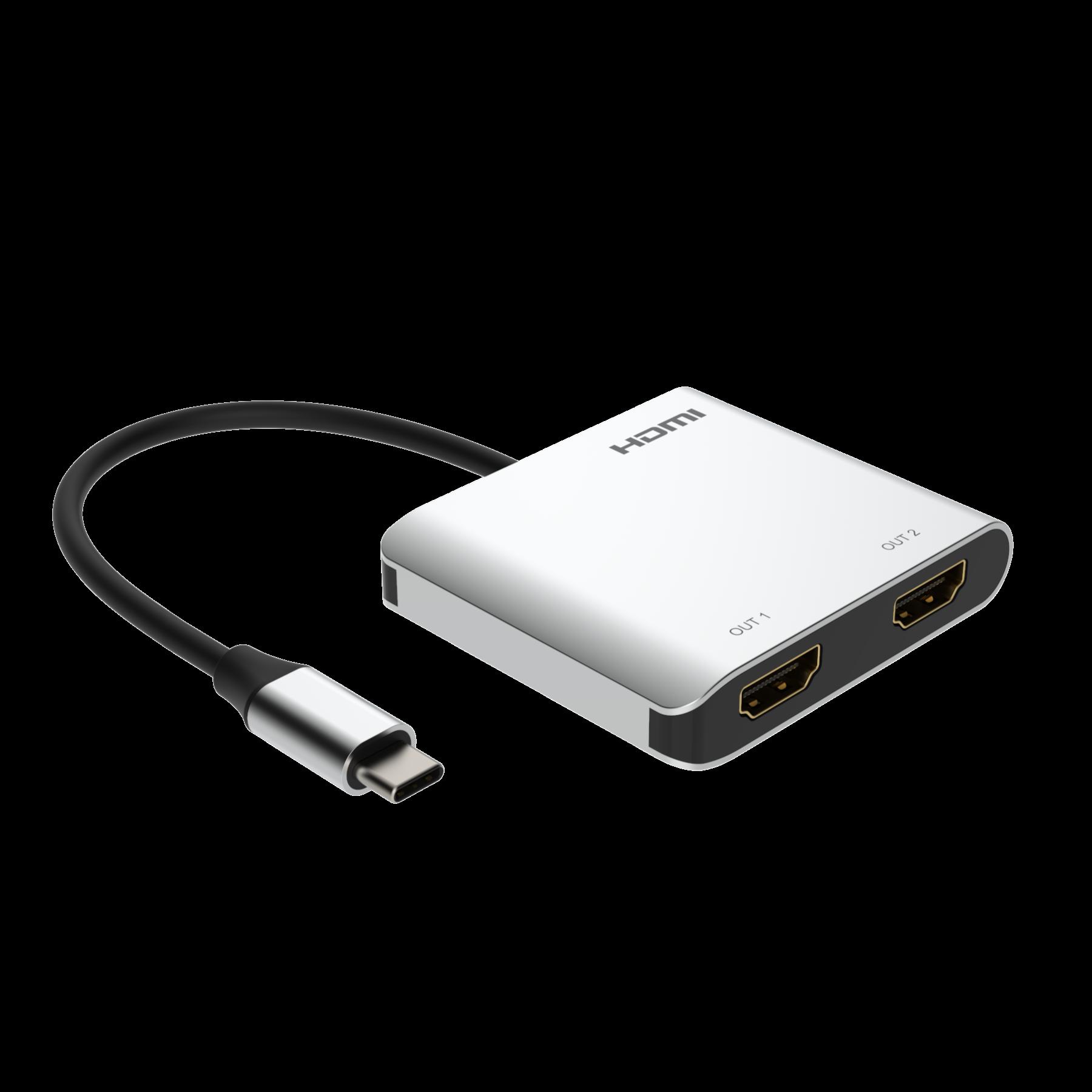 Adattatore da USB-C a 2xHDMI 4K60Hz HDR USB3.0-3.1-3.2