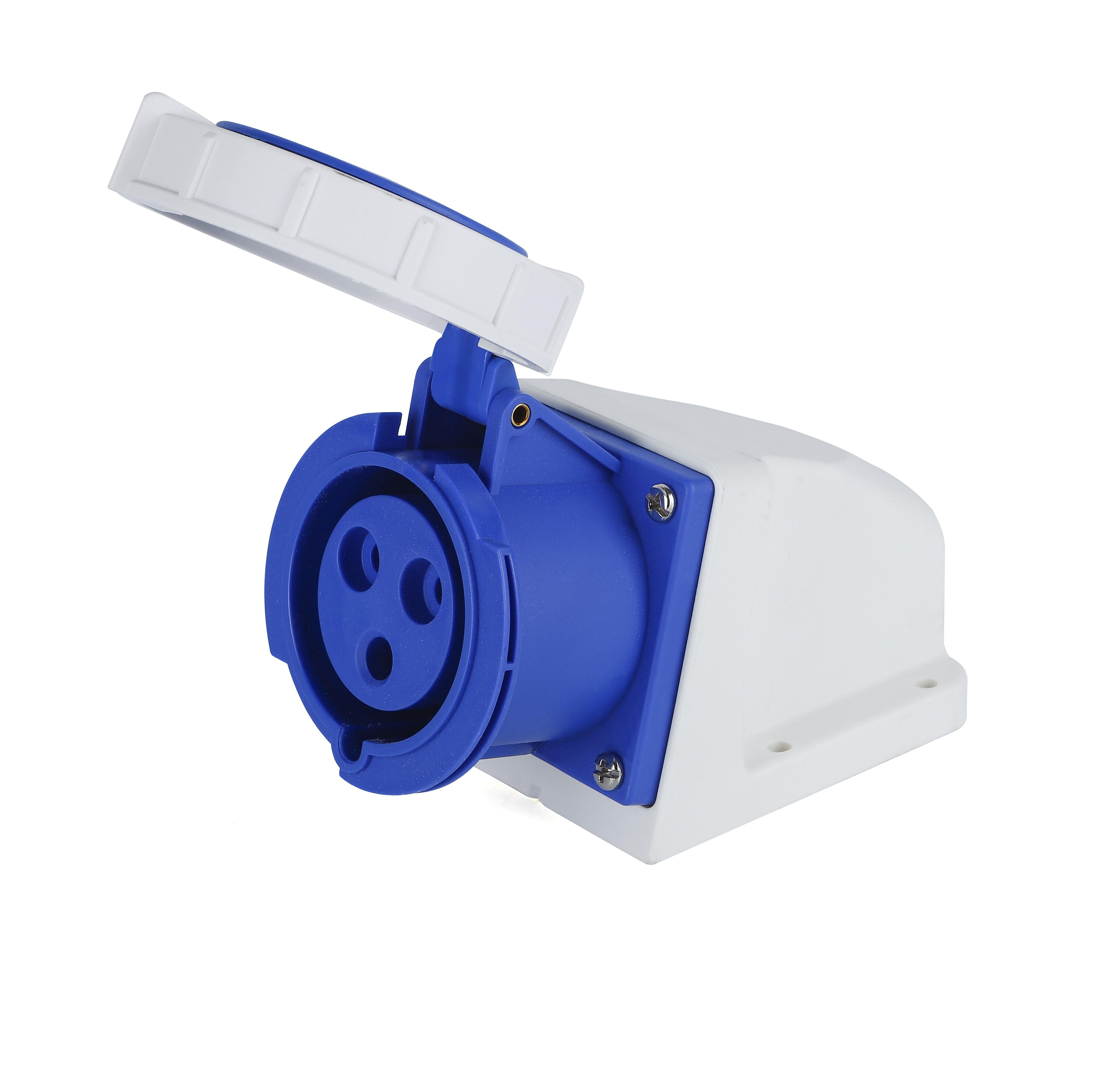 Presa a muro Indust. CEE 16A-6h 2PT 220-250V IP67