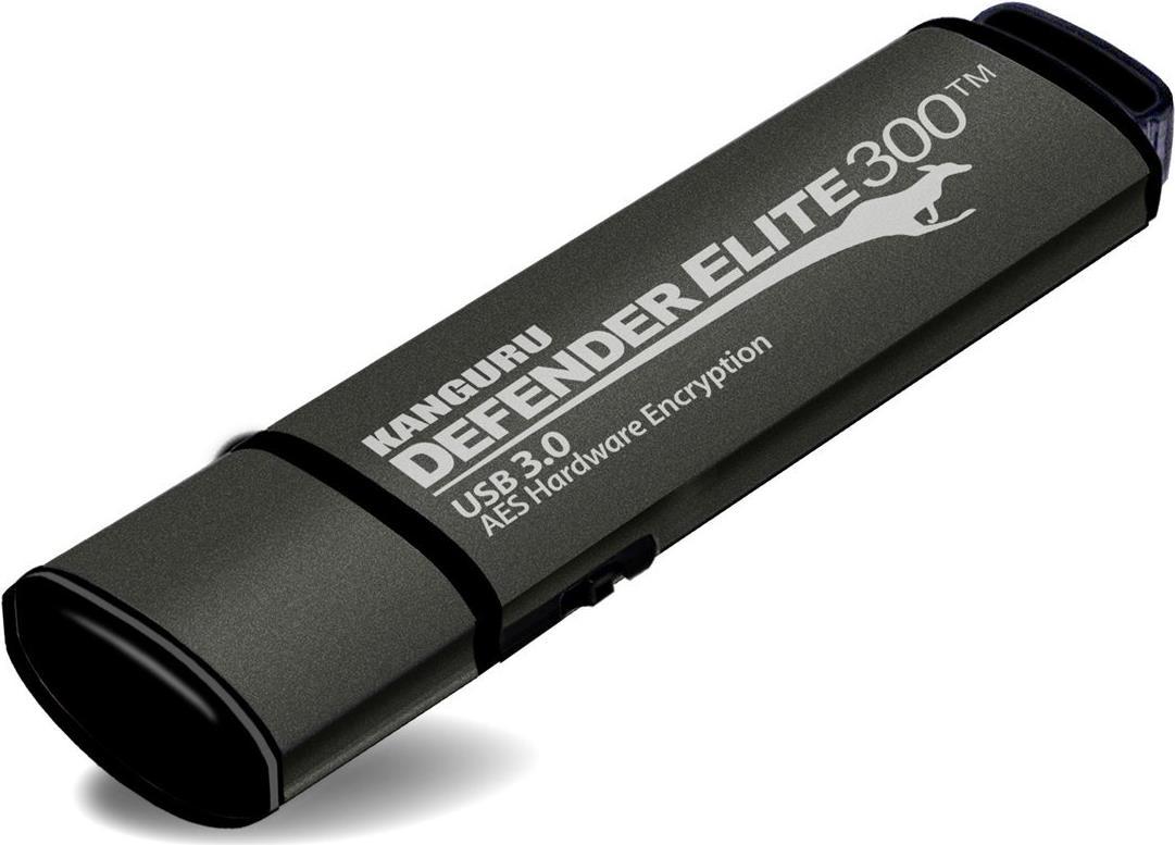 Kanguru Cripted Defender Elite300 - USB Flash Drive - Cripted - 512 GB - USB 3.2 Gen 1 - FIPS 140-2 Livello 2 - Black - TAA -CO