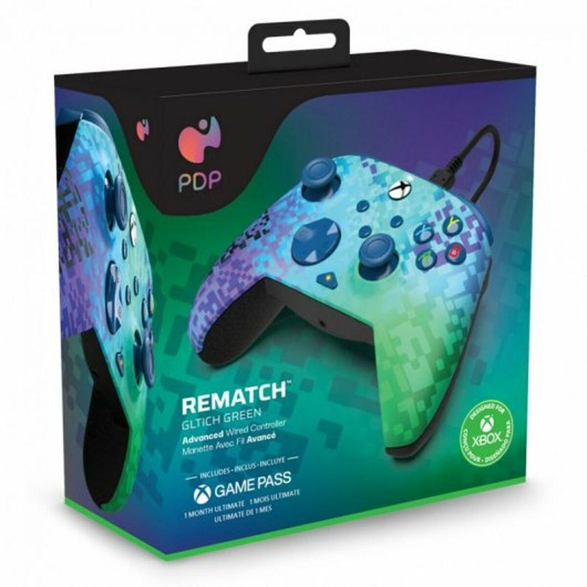 Controller di gioco PDP per Xbox Series X|S e Xbox One Rematch Glitch Green