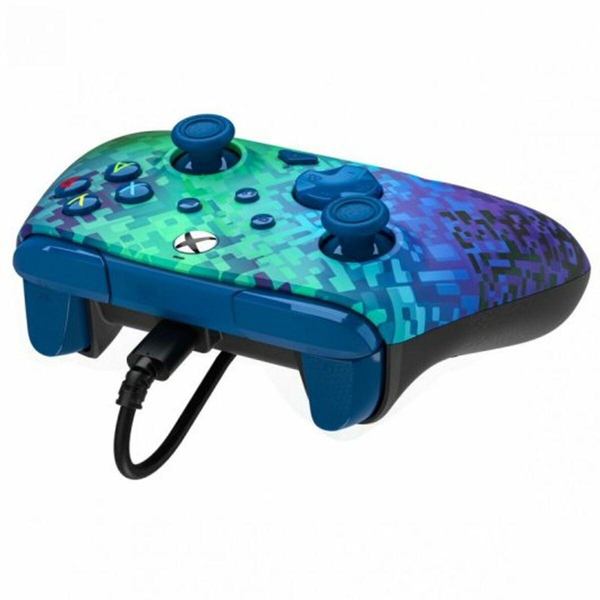 Controller di gioco PDP per Xbox Series X|S e Xbox One Rematch Glitch Green