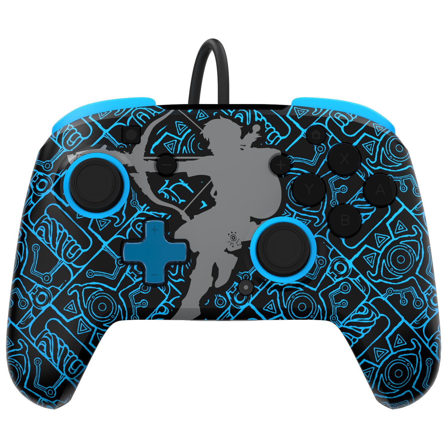 PDP Rematch: Sheikah Shoot Nero, Blu USB Gamepad Analogico/Digitale Nintendo Switch, Nintendo Switch Lite, Nintendo Switch OLED
