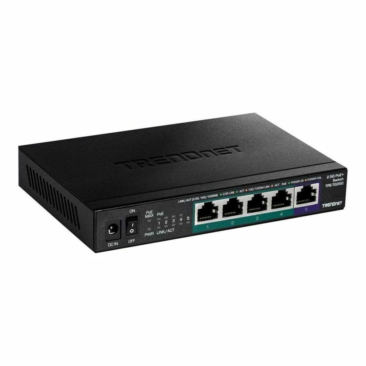 Trendnet TPE-TG350 switch di rete Non gestito 2.5G Ethernet [100/1000/2500] Supporto Power over Ethernet [PoE] Nero (5-PORT UNM