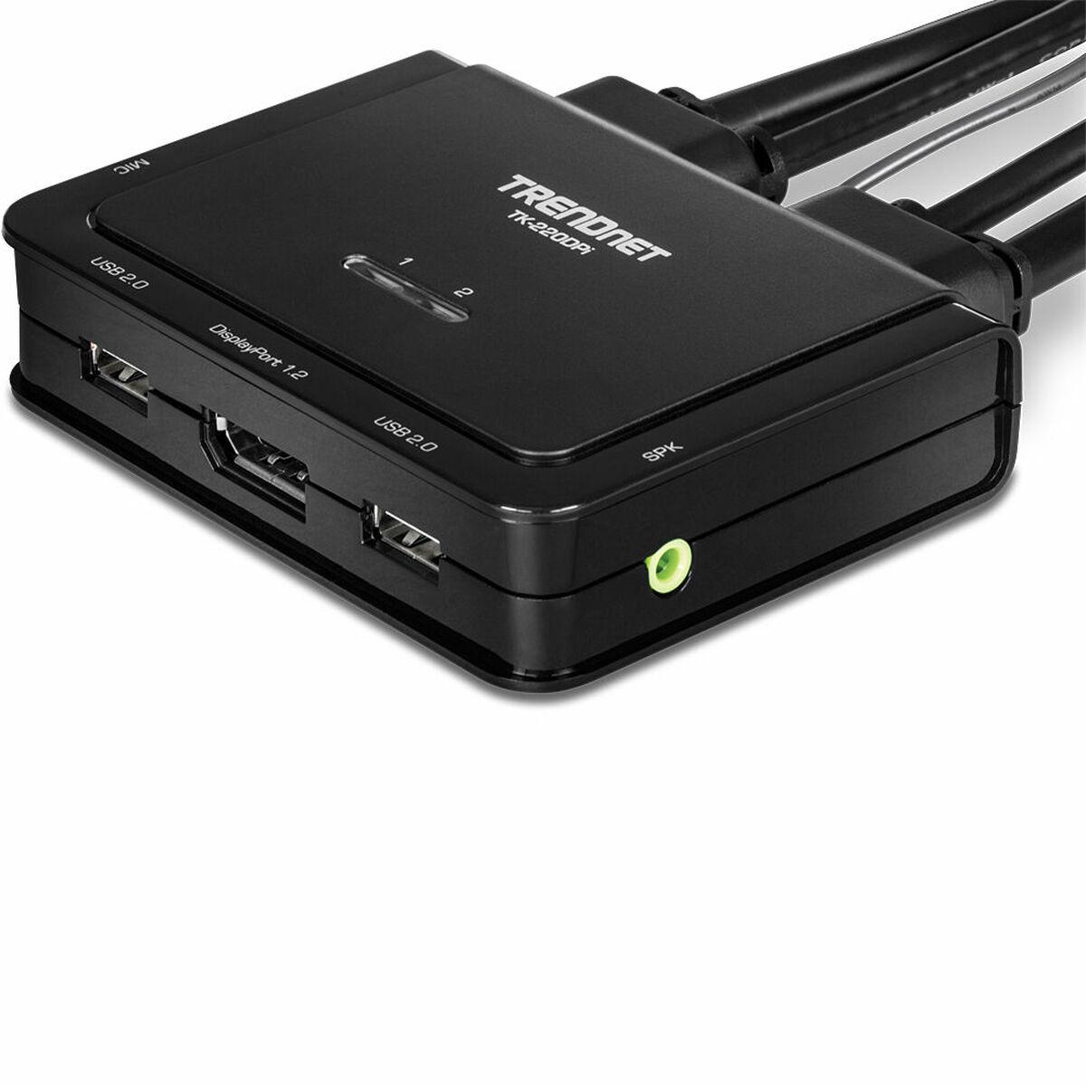 Trendnet TK-220DPI switch per keyboard-video-mouse [kvm] Nero (2-PORT 4K DISPLAYPORT KVM - SWITCH)