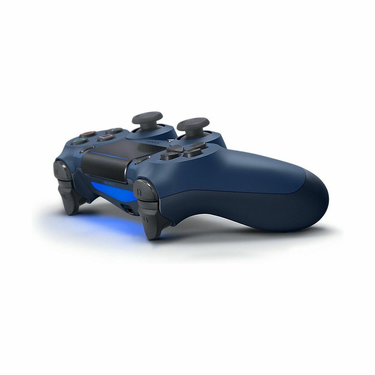 Plattform PS4 Anschluss Bluetooth oder kabelgebunden USB Stromversorgung Akku Farbe midnight blue Extras Touchpad Mono Laut