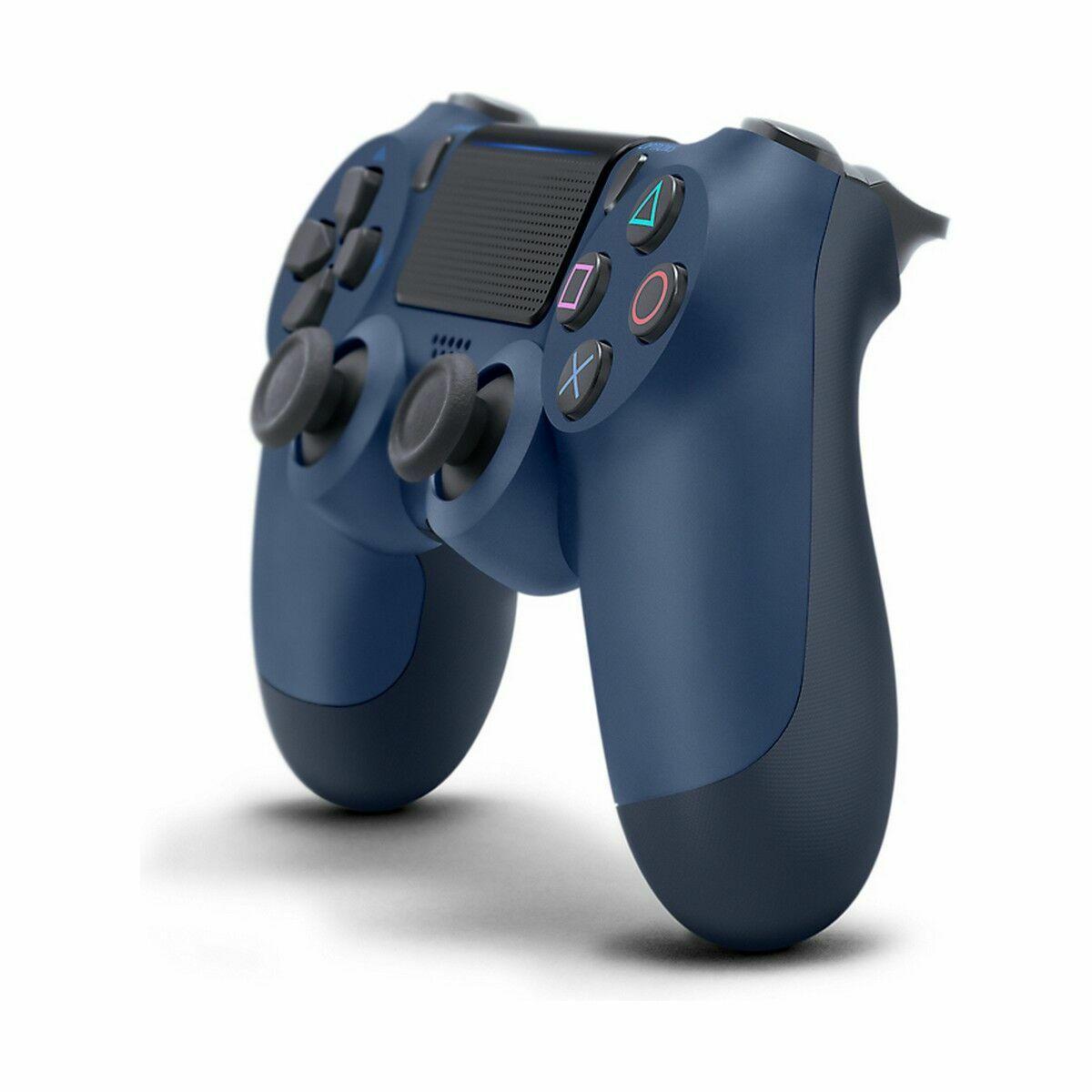 Plattform PS4 Anschluss Bluetooth oder kabelgebunden USB Stromversorgung Akku Farbe midnight blue Extras Touchpad Mono Laut