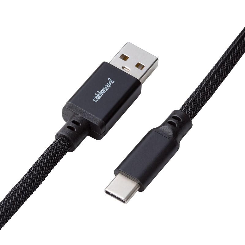 Cablemod CM-CKCA-CK-KK150KK-R cavo USB 1,5 m USB A USB C Blu (CableMod Classic Coiled Keyboard Cable USB A to USB Type C 150cm