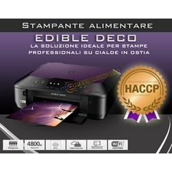 STAMPANTE EDIBLE ECO - CON SCANNER E INCHIOSTRO ALIMENTARE FORMATO A4 - PER STAMPE ALIMENTARI CON 5 CARTUCCE E 100 CIALDE IN OM