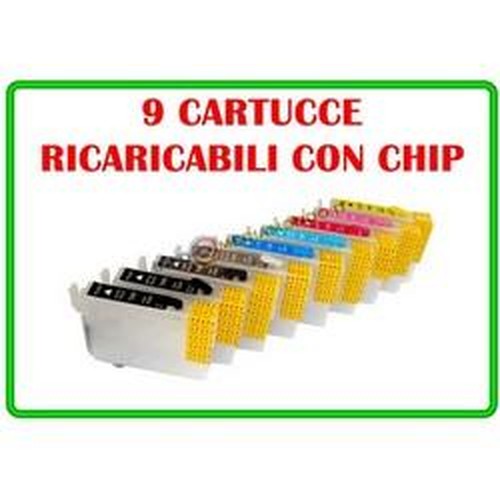 KIT 9 CARTUCCE RICARICABILI...