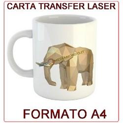 CARTA TRANSFER A4 - PER MATERIALI RIGIDI - PER STAMPANTE LASER - 5 FOGLI