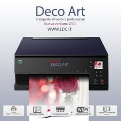 STAMPANTE ALIMENTARE PROFESSIONALE DECO ART - VERSIONE 2021 - NERA - SCANNER - A4 - VASSOIO POSTERIORE - CON 5 CARTUCCE IN OMAG