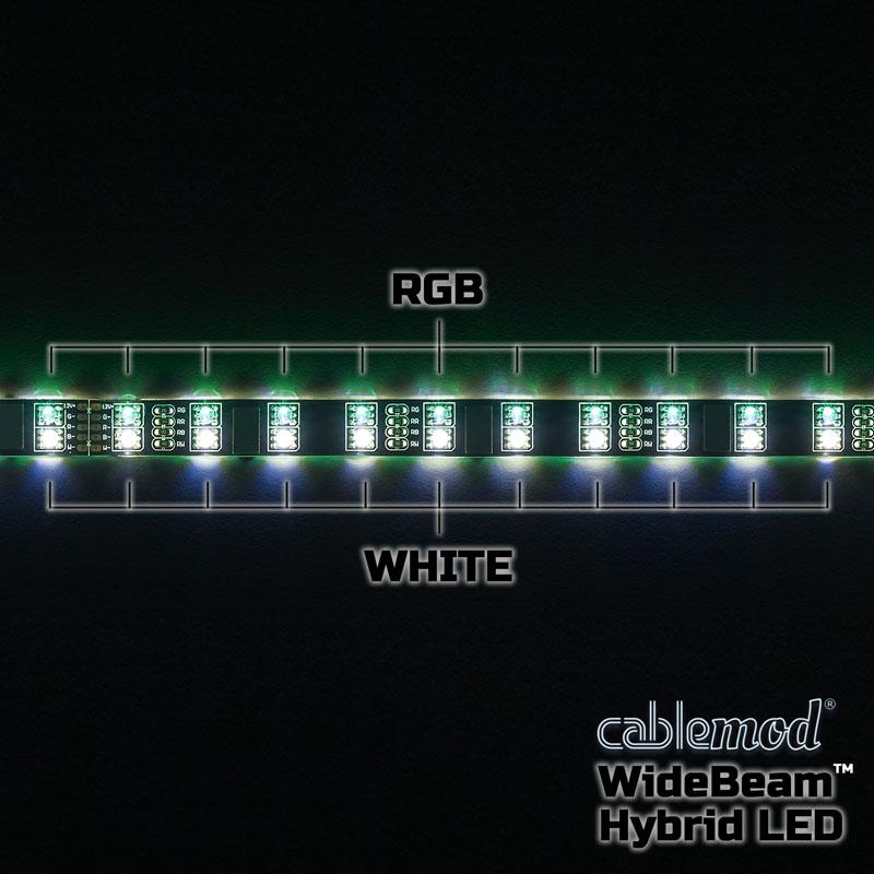 CableMod WideBeam Hybrid LED Strip 30cm - RGB/W