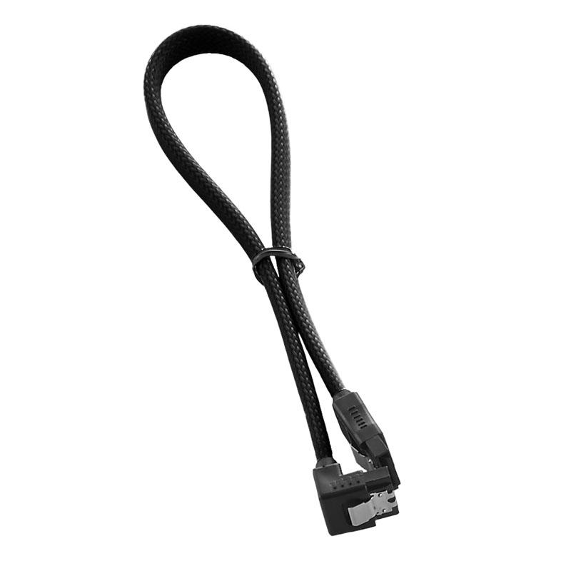 Cablemod CM-CAB-RSAT-N30KK-R cavo SATA 0,3 m Nero (CableMod ModMesh Right Angle SATA 3 Cable 30cm - Black)