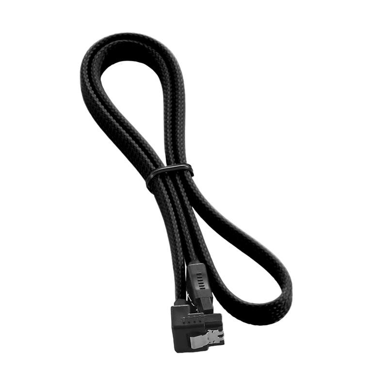 Cablemod CM-CAB-RSAT-N60KK-R cavo SATA 0,6 m Nero (CableMod ModMesh Right Angle SATA 3 Cable 60cm - Black)