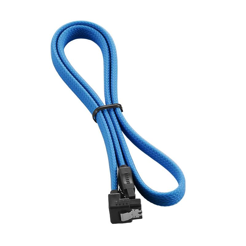 Cablemod CM-CAB-RSAT-N60KLB-R cavo SATA 0,6 m Blu (CableMod ModMesh Right Angle SATA 3 Cable 60cm - Light Blue)