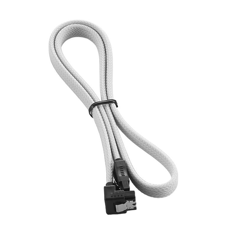 Cablemod CM-CAB-RSAT-N60KW-R cavo SATA 0,6 m Bianco (CableMod ModMesh Right Angle SATA 3 Cable 60cm - White)