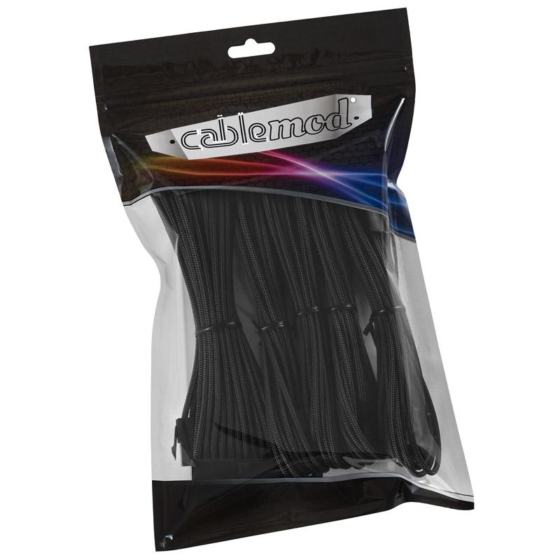 CableMod Classic ModMesh 8+8 Series Sort StrÃ¸mkabelpakke
