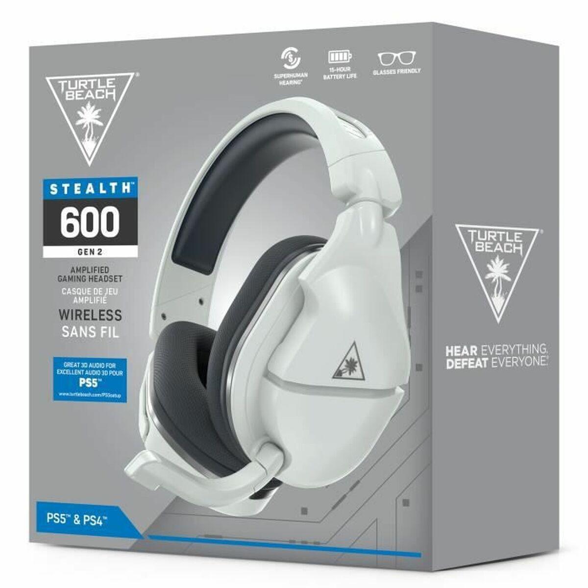 Auricolari con microfono tartaruga spiaggia stealth 600p da gioco bianco