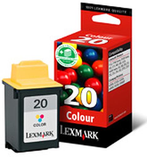 Lexmark #20 / 15M0120E Color Print Cartridge cartuccia d'inchiostro Originale Ciano, Magenta, Giallo