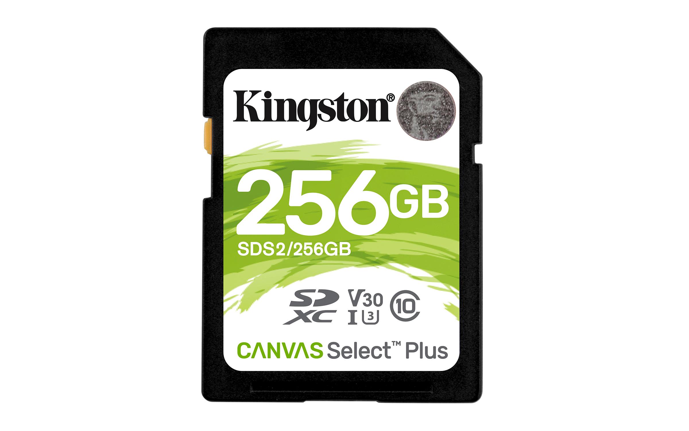 Kingston Technology Scheda SDXC Canvas Select Plus 100R C10 UHS-I U3 V30 da 256GB (256GB SDXC CANVAS SELECT PLUS - 100R C10 UHS