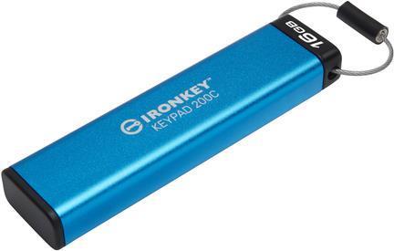 Kingston Technology IronKey Keypad 200C USB-C da 16 GB FIPS 140-3 livello 3 in fase di approvazione AES-256 (KTC Ironkey 16GB K