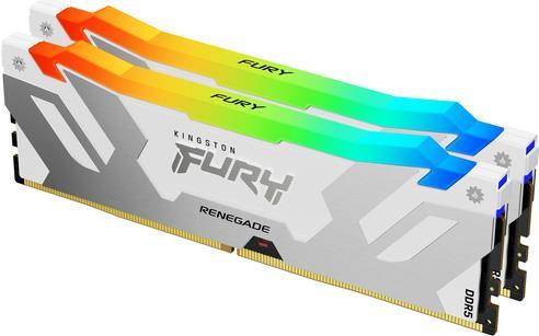 Kingston Technology FURY 32GB 7600MT/s DDR5 CL38 DIMM [Kit da 2] Renegade RGB Bianco XMP (32GB 7600MT/s DDR5 CL38 DIMM [Kit of