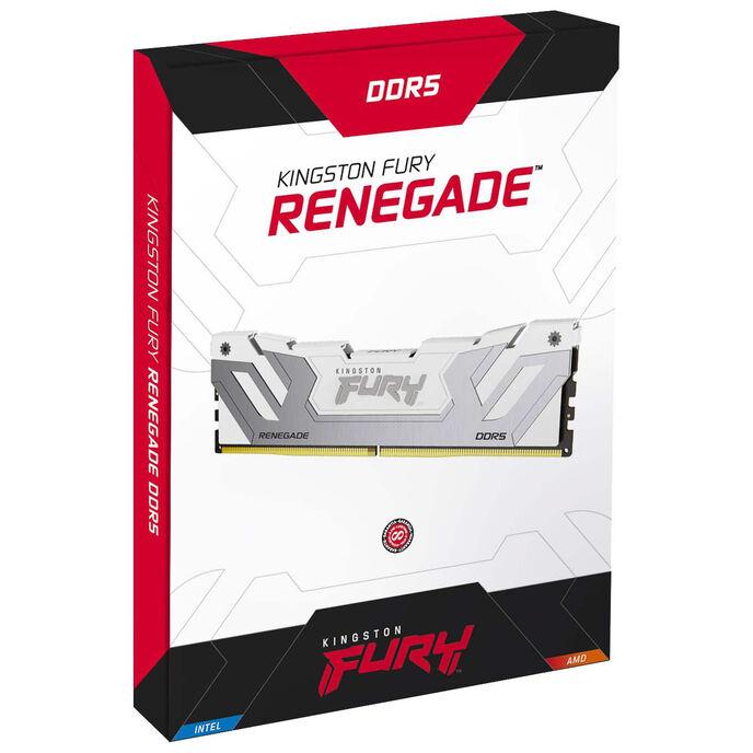 Kingston Technology FURY 48GB 8400MT/s DDR5 CL40 CUDIMM (Kit da 2) Renegade White XMP