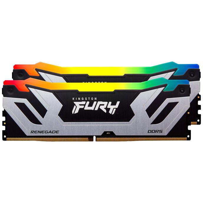 Kingston Technology FURY 48GB 8400MT/s DDR5 CL40 CUDIMM (Kit da 2) Renegade RGB Silver XMP