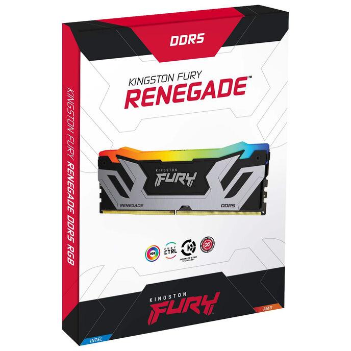 Kingston Technology FURY 48GB 8400MT/s DDR5 CL40 CUDIMM (Kit da 2) Renegade RGB Silver XMP
