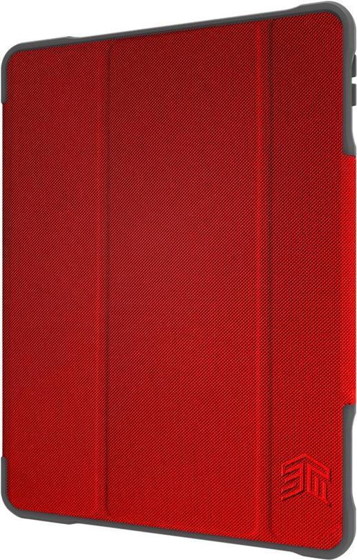 Custodia STM Dux Plus DUO Apple iPad 10.2" (2021 - 2019) rosso/trasparente