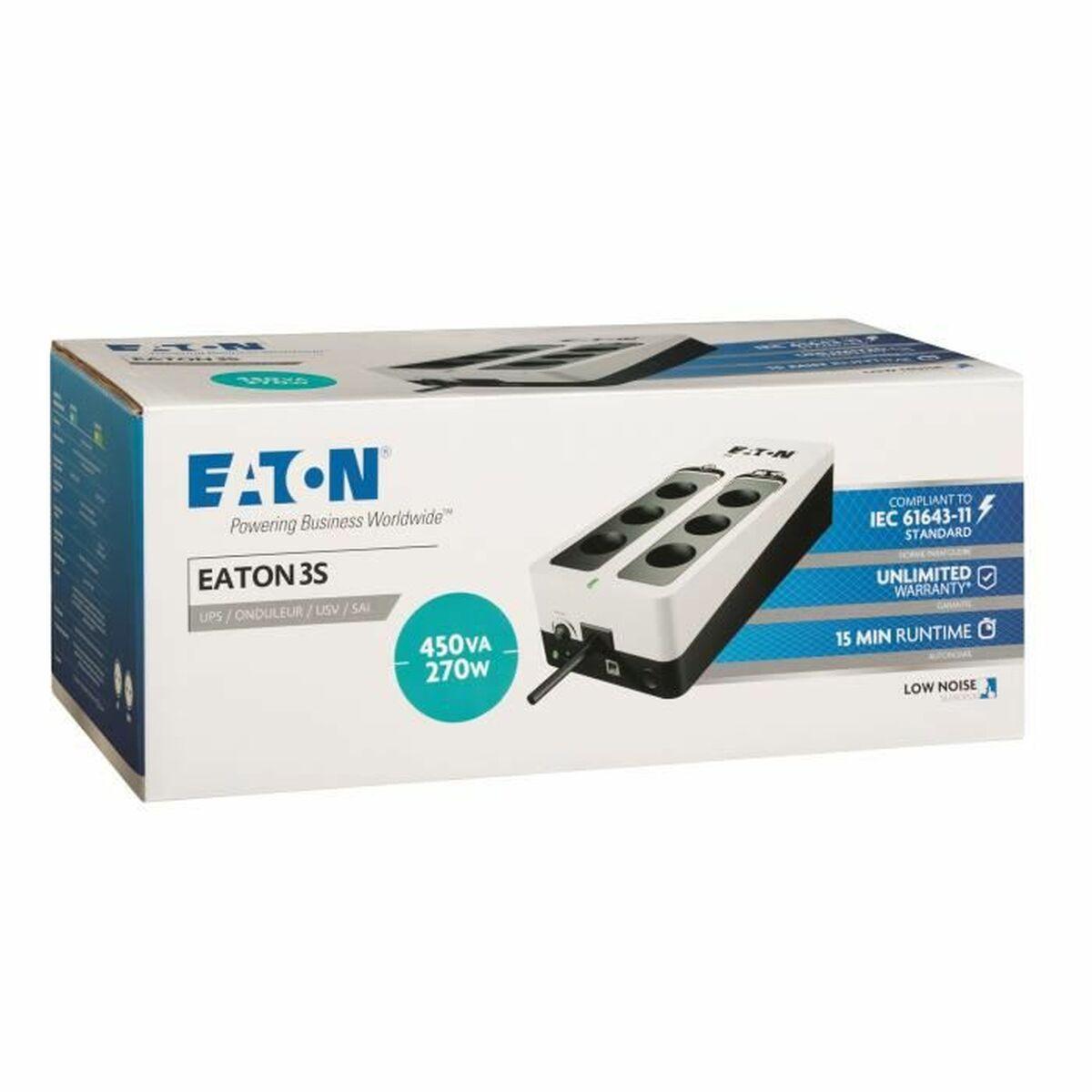 EATON 3S450F GRUPPO DI CONTINUITA (UPS) Standby (Offline) 0,45 KVA 270 W 6 preca (e) AC