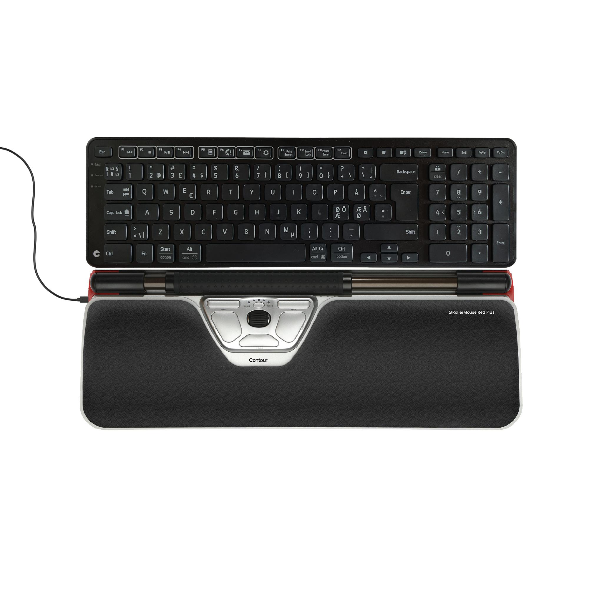 Contour Design RollerMouse Red Plus Balance tastiera Mouse incluso Ufficio USB QWERTY Nordic Nero