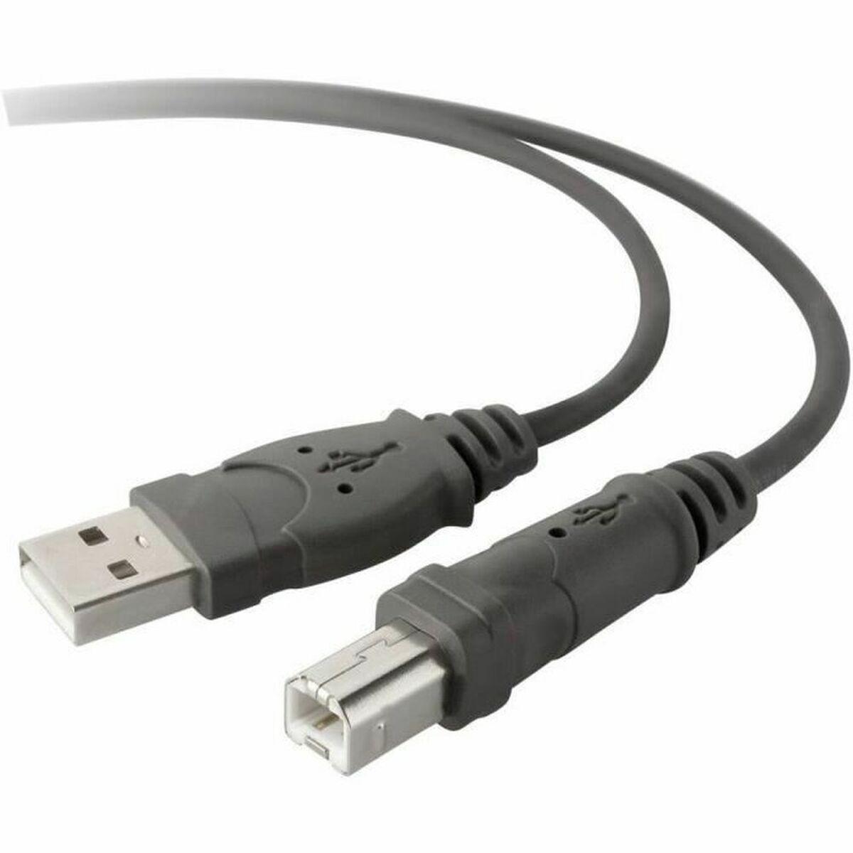 Belkin USB 2.0 A - USB 2.0 B 3m cavo USB USB A USB B Grigio (BELKIN USB2.0 A - B CABLE 3M)