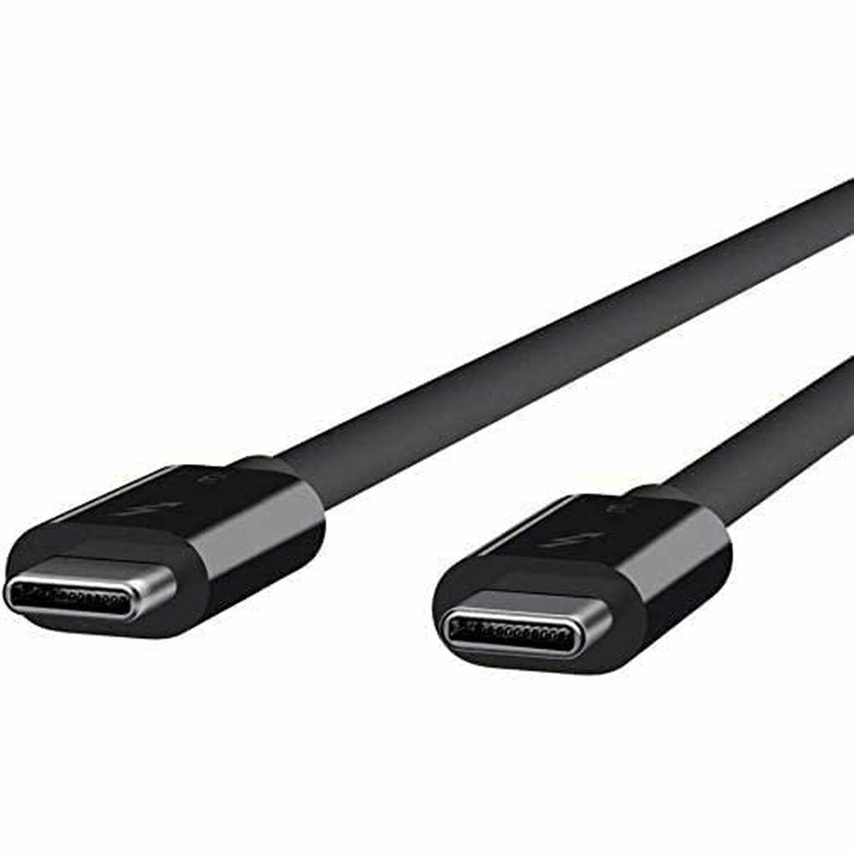Belkin F2CD084bt0.8MBK 08 m 40 Gbit/s Nero (THUNDERBOLT 3 CABLE USB-C - 40GBPS 8M BLACK 5A)